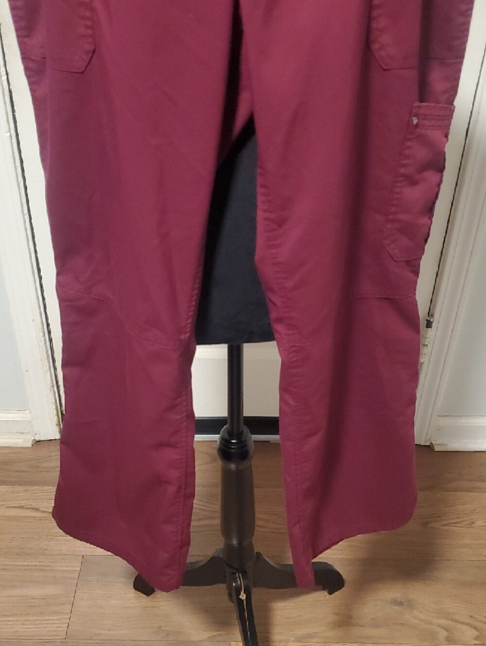 healing hands Maroon Boot-Cut Cargo Scrub Pants - Picture 4 of 9